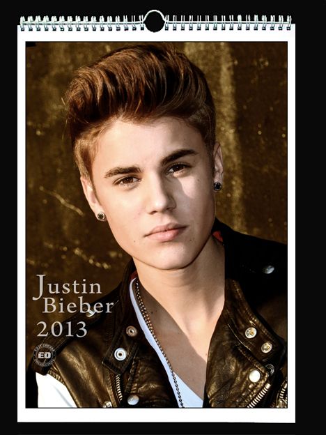 Justin Bieber 2013 Wall Holiday Calendar