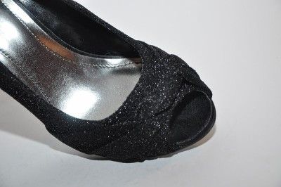 Co Kathryn Black Shimmery Evening Dress Pump Women Shoes 7 M