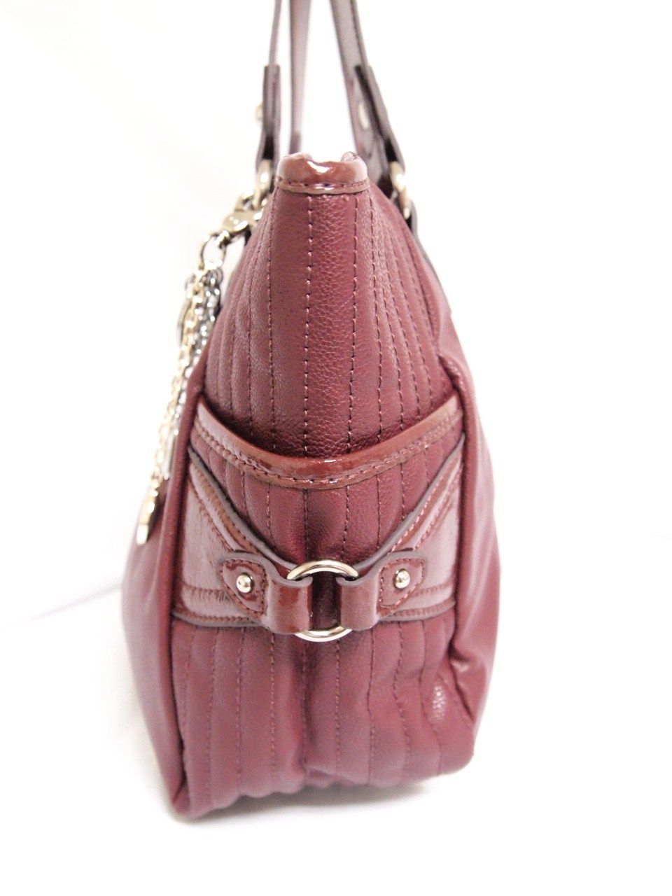 Kathy Van Zeeland Skip A Beat Shopper Handbag Maroon