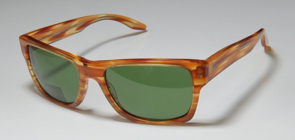 New Barton Perreira Kerouac Striped Tortoise Green Stylish Sunglasses