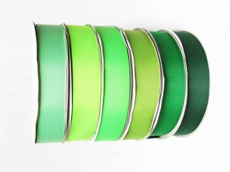 Grosgrain Ribbon 1 5 38mm per 5 Yards All Green Colors to Choose