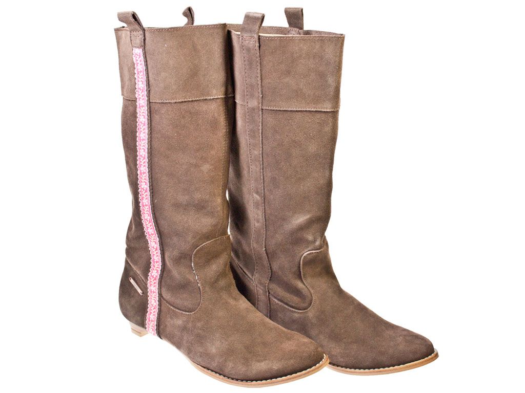 Kickers Leaker Chocolate Suede Calf Women Boots