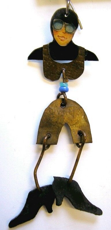 Kimberly Willcox Earrings Artist Signed Stamped He She Sculptures