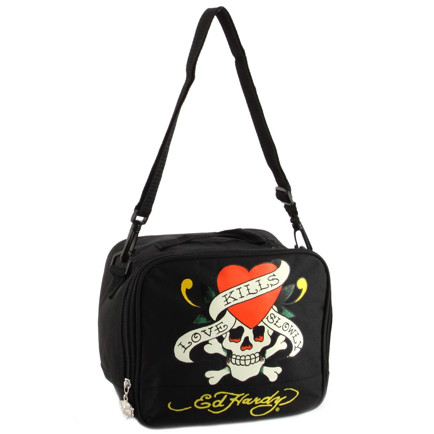 Ed Hardy Black Shal Love Kills Slowly Lunchbox Black