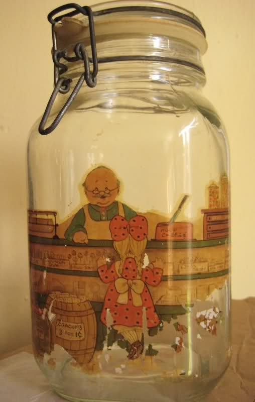 Vintage Kilner Ravenhead Clip Top Storage Glass Jar Container Decal