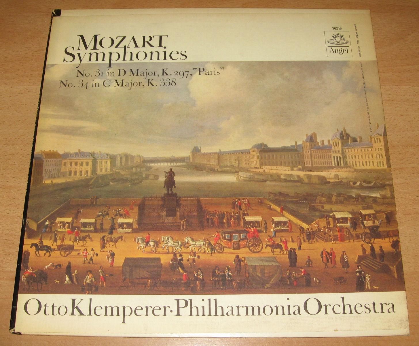 MOZART SYMPHONIES Nos. 31/34 OTTO KLEMPERER ANGEL 36216 CANADA 1965 LP