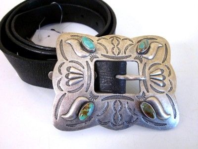 450 RRL Ralph Lauren Turquoise Stone Leather kobuk Belt 38