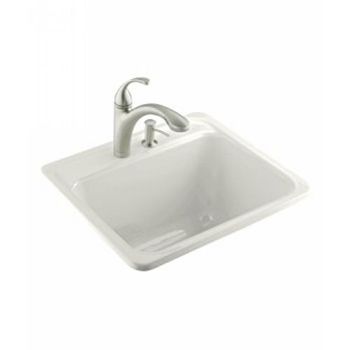 Kohler K 6663 3 0 Falls Self Rimming Utility Sink White