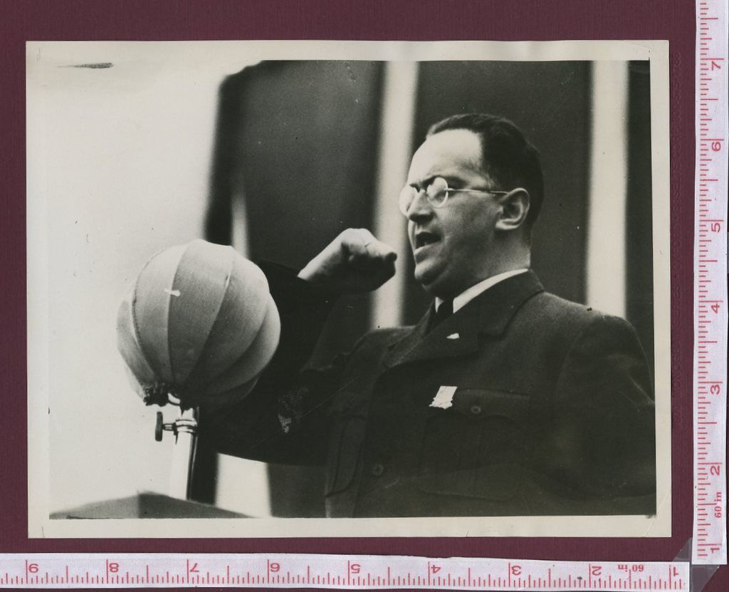 1938 Konrad Henlein Czechoslovakia Leader Protest Photo