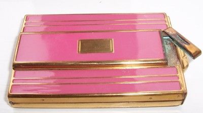 Vintage Art Deco K K Kotler Kopit Compact Powder Rouge Lipstick Comb