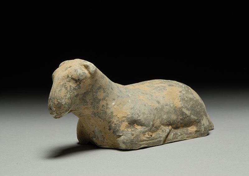 Ancient Chinese Tang Yuan Dynasty Zodiac Animal Sheep Goat Figure 1300