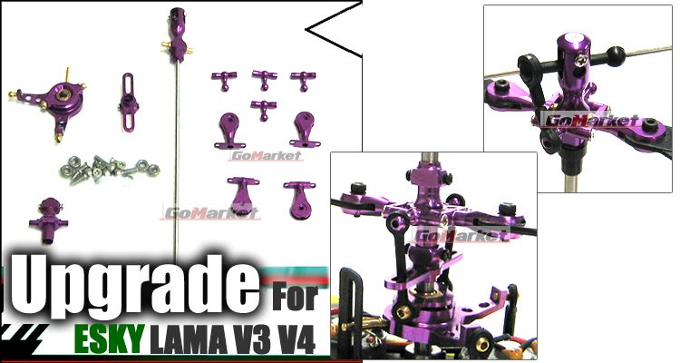 Upgrade Metal Head for Esky Lama V3 V4 Co RC Helicopter