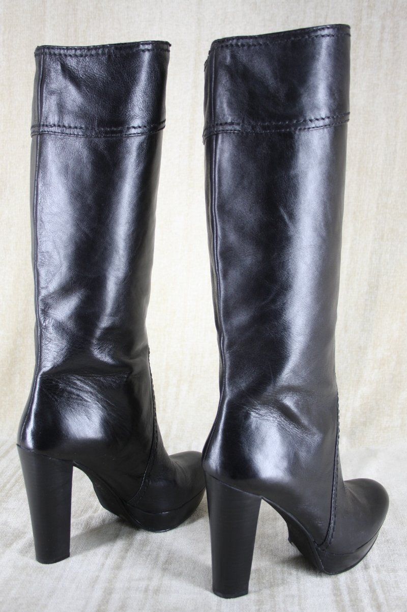 New Vince Camuto Laird Platform Tall Hi Boots Size 10 $210 Heels Black