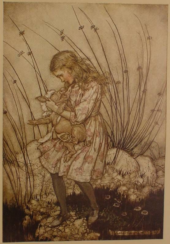 1907 Alice in Wonderland Antique Arthur Rackham Alices Adventures Vtg