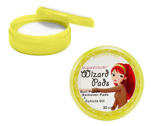 KLEANCOLOR Wizard Pads Nail Polish Remover Pads with Cuticle Oil