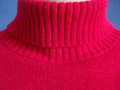 St John Santana Knit Red Turtleneck Top M