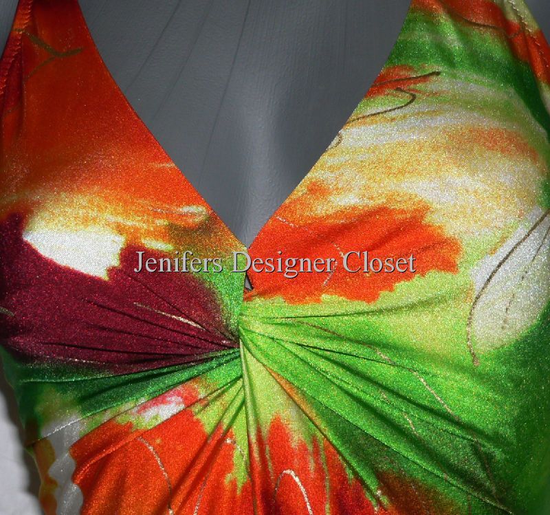 Lea Gottlieb Twist Swimsuit Abstract 6 $170 Hot