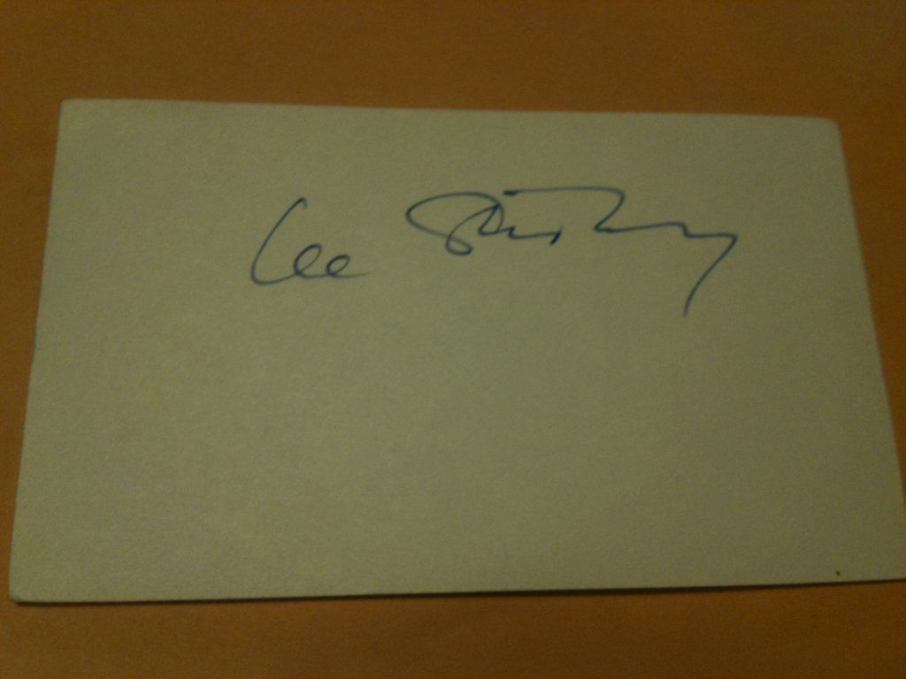 Lee Strasberg (d. 1982) actor Signed cut Autograph. Original