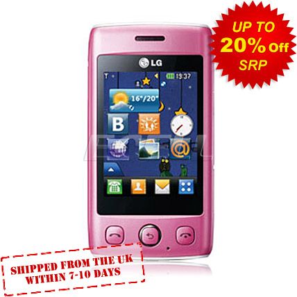 Boxed SIM Free Factory Unlocked LG T300 Mobile Phone – Pink & White