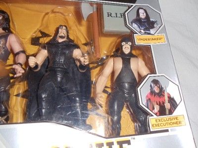 WWF Wrestling Action Figure Set Mankind Undertaker Paul Bearer