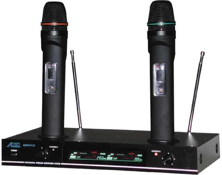 Plug In N RechargeTM VHF Dual Channel Wireless Microphone System