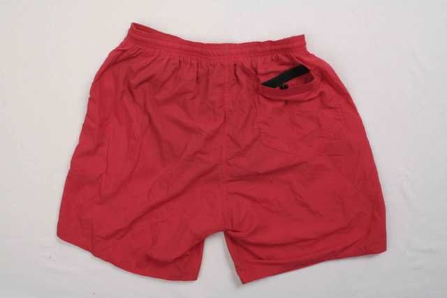 Nylon Lifeguard Swim Trunk 9 3 Pocket XL Red Mens Active Short w Logo