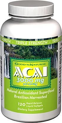 Triple Strength Brazilian Acai Berry 3000 MG Natural Antioxidant Super