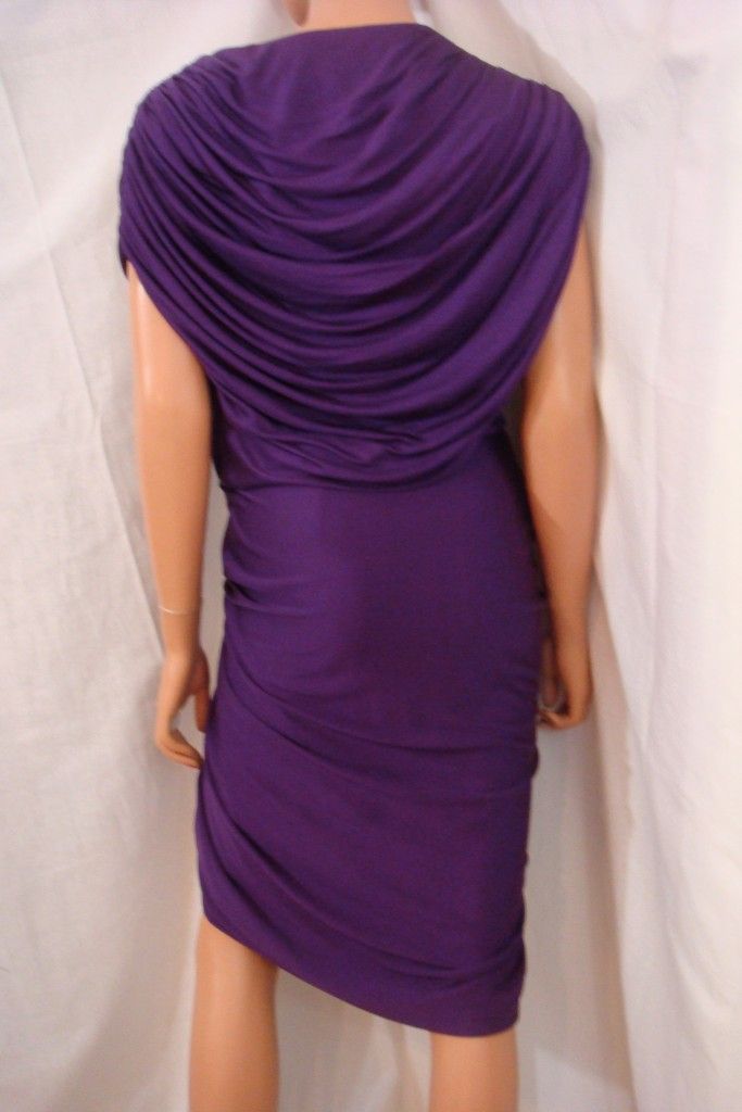 Phillip Lim Pleated Goddess Dress New $995 10 Purple Draped Jersey