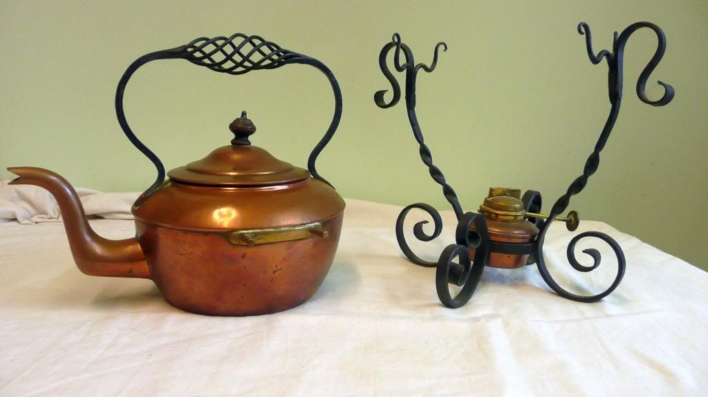 Victorian Henry Loveridge Copper Kettle and Oil Burner in Stand 18 3