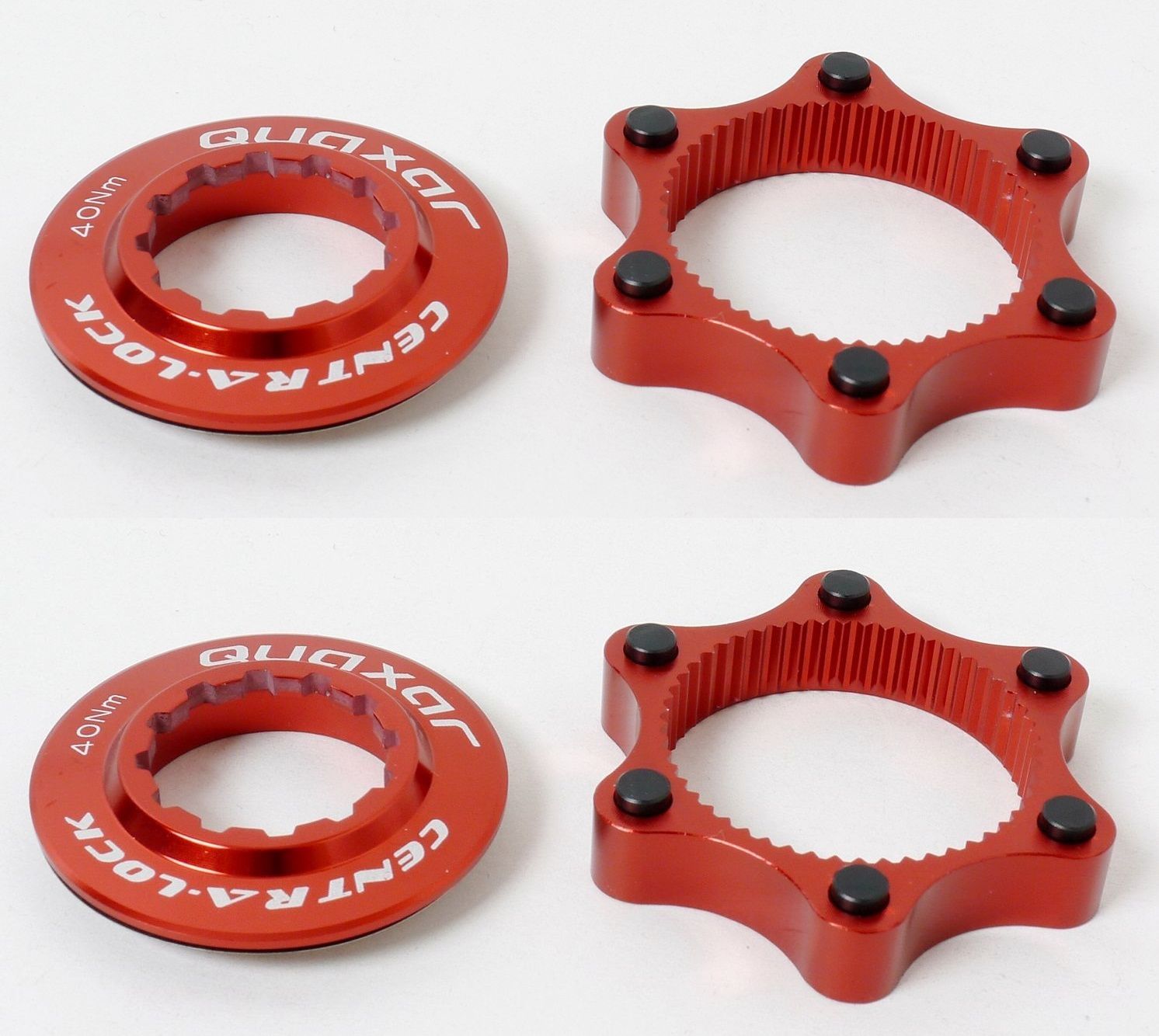 Mr Ride Quaxar Center Lock Disc Rotor Adapter for 6 Bolts MTB Bike Red