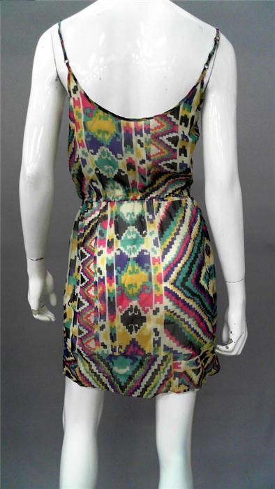 Love Sam Ladies Womens s Sheer A Line Wrap Dress Multi Color Mini
