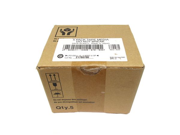 New 5 Pack Dell CN511 LTO Ultrium 4 800 GB 1600 GB Data Cartridge