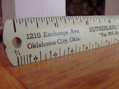 METAL measure SUTHERLAND LUMBER OKLAHOMA CITY OK ruler promo advertise