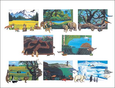 Betty Lukens Animals of The World Flannel Felt Book