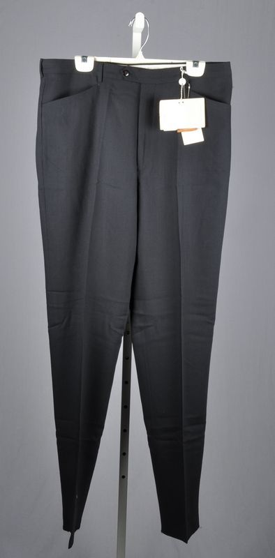 Luciano Carreli Mens Black Wool Flat Front Dress Pants Size 38