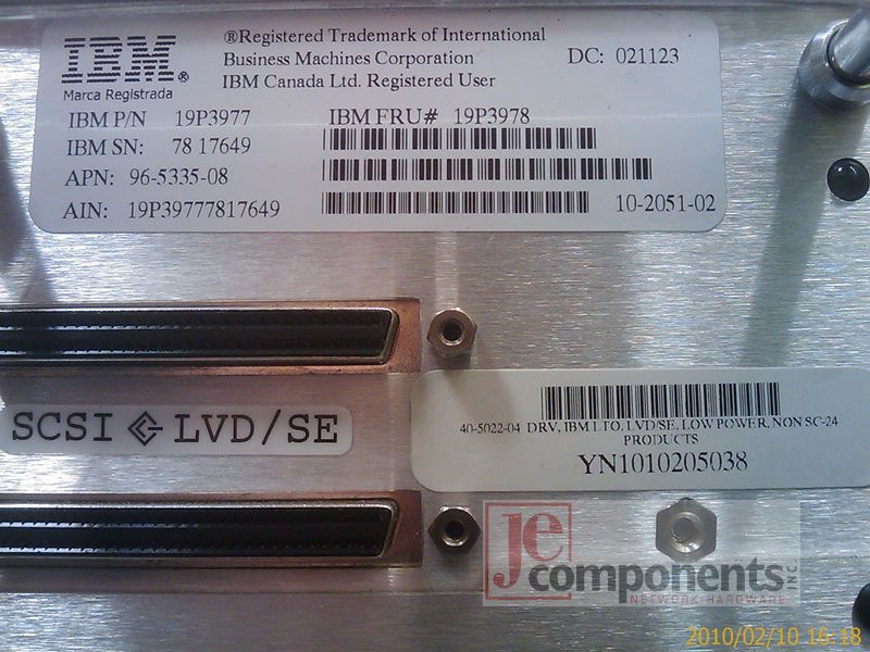 IBM 19P3977 Ultrium LTO 1 Drive 19P3978 96 5335 08 0883436002912