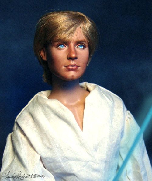 Doll Repaint inspired by Star Wars Luke Skywalker OOAK by Laurie Leigh