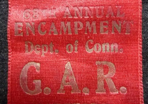 Civil War Gar 68th State Encampment Badge Connecticut 1935 