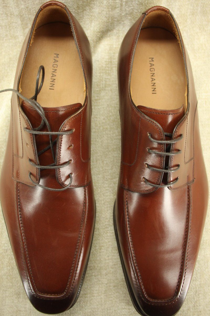 Magnanni Ricardo Square Toe Tomo Brown Leather Lace Up Oxfords Size 13