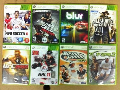 XBOX 360 Games Call of Duty Battefield Blur Kinect Adventures NBA 2K11