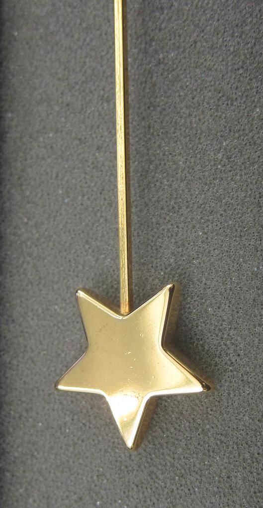 Georg Jensen Gold Plated Christmas Tree Candle Holder Star