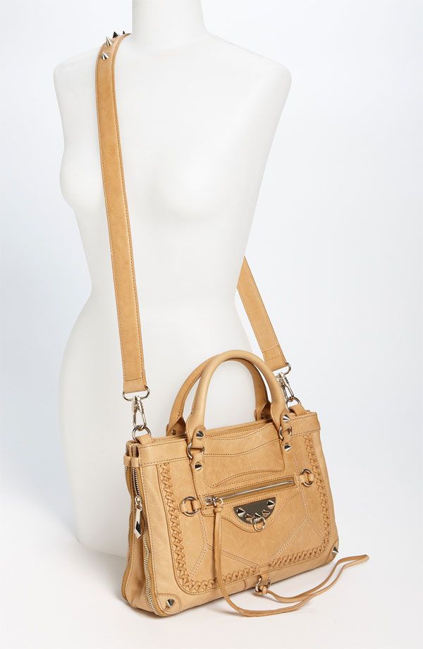 Sam Edelman Marais Armand Satchel $398 Cafe AU Lait Womens Leather