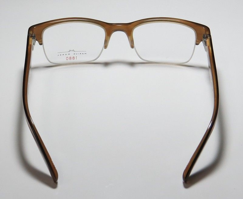 New Marius Morel 1913M 49 20 140 Brown Spring Hinges Half Rim