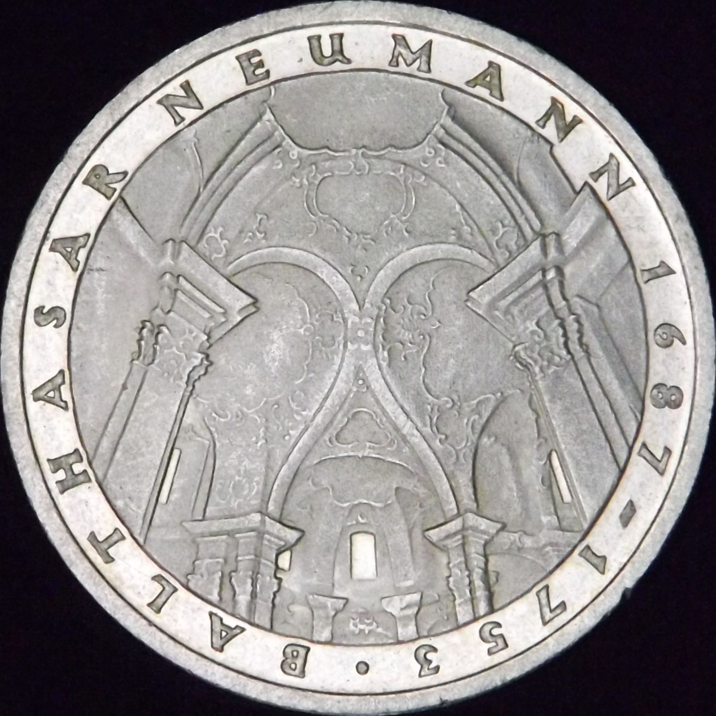 Balthasar Neumann MS+++ Germany Silver 5 Mark   KM# 148   Free Ship