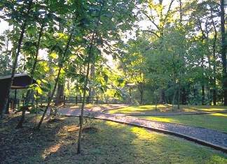 Well marked, tree shaded nature trails lead visitors to explore the