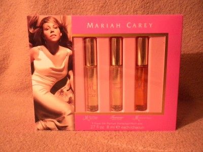 Mariah Carey 3 Perfume Set New NIB M Forever M Luscious Pink Rollers