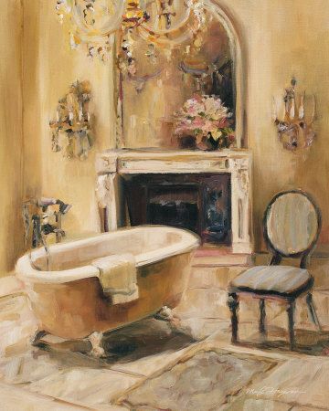 French Bath I Tub Marilyn Hageman Framed Picture Print