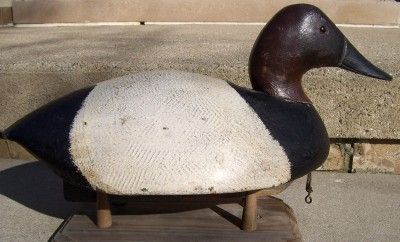 Paul Fraley SR Drake Canvasback Wood Duck Decoy Marine City MI