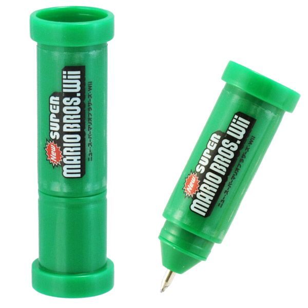 Super Mario Bros Wii School Stationary Green Pipe Pen