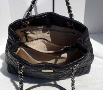 478 Kate Spade Gold Coast Shimmer Maryanne Quilted Shopper Tote Bag